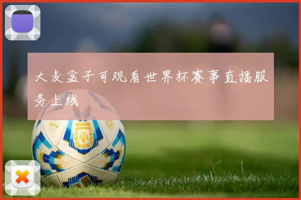 大麦盒子可观看世界杯赛事直播服务上线